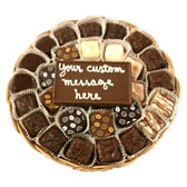 Small Wicker Basket filled with Chocolates and a Message Card